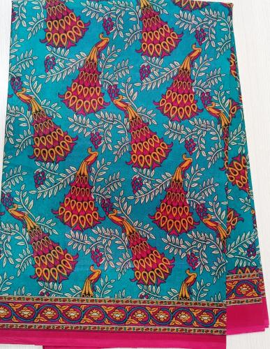 POWERLOOM PRINTED SAREES WITH BLOUSE